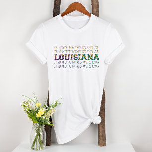 T-shirt En Tri-matière Purple Green Gold State Louisiane
