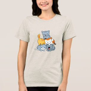 T-shirt En Tri-matière Pyramide des chats - Groupe de chats