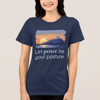T-shirt En Tri-matière Que la paix soit votre posture Serene Sunset Mount