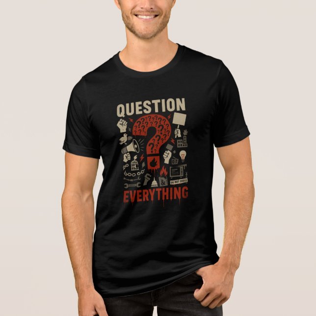 T-shirt En Tri-matière Question Tout PUNK MANIFESTOS (Recto)