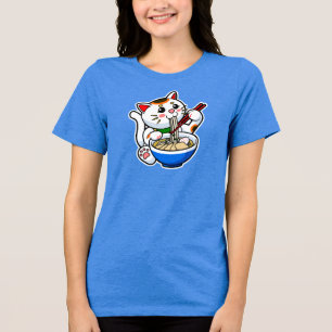 T-shirt En Tri-matière Ramen Chat Chinois