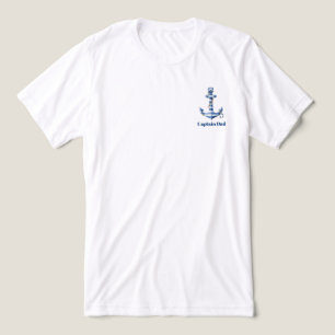 T-shirt En Tri-matière Rayures Nautiques Anniversaire Ancre