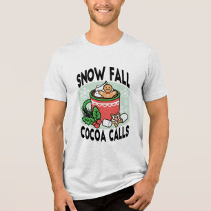 T-shirt En Tri-matière Réchauffez-vous avec les appels de cacao de neige 
