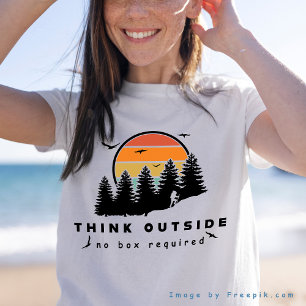 T-shirt En Tri-matière Réfléchir hors de la boîte Aucune case requise