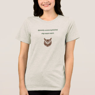 T-shirt En Tri-matière Réfléchissant tranquillement à ma prochaine course