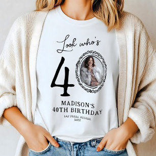T-shirt En Tri-matière Regardez qui est quarante photo 40e anniversaire
