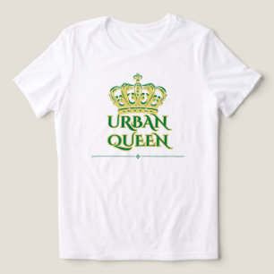 T-shirt En Tri-matière REINE URBAINE NÉE POUR DIRIGER, Femme Vert Blanc
