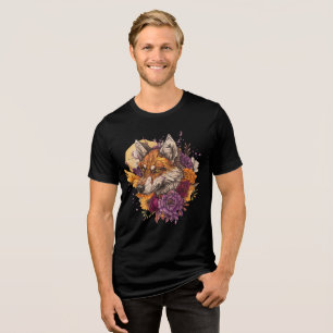 T-shirt En Tri-matière Renard floral aux détails fantaisistes