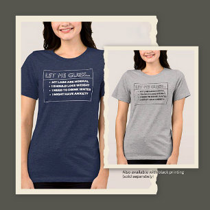T-shirt En Tri-matière Réponses typiques de la profession médicale