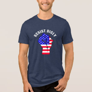 T-shirt En Tri-matière Résistez vigoureusement   Anti-Trump