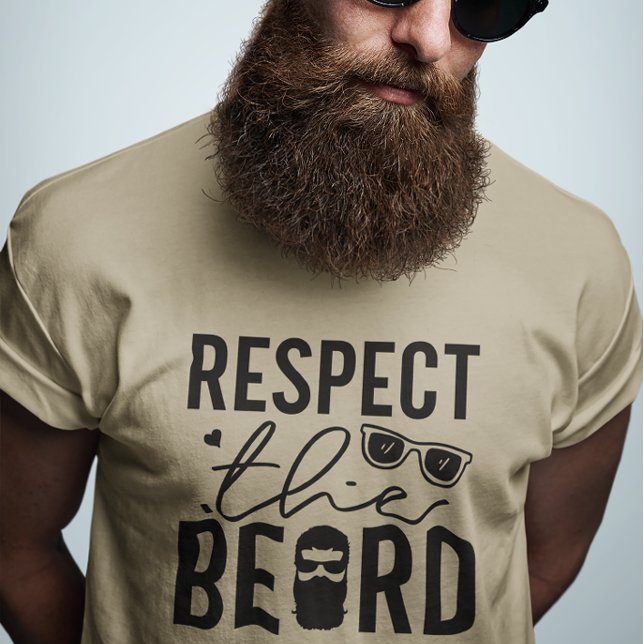 T-shirt En Tri-matière Respect The Beard Funny Design (Créateur téléchargé)