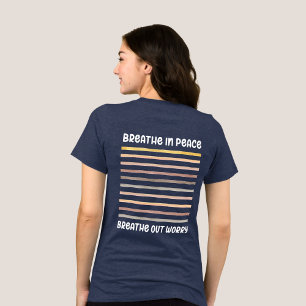 T-shirt En Tri-matière Respirer en paix Respire en dehors de l'inquiétude