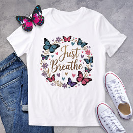 T-shirt En Tri-matière Respirer la chemise à couronne de papillon