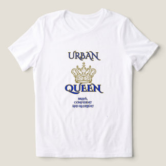 T-shirt En Tri-matière RESTEZ COURAGEUSE REINE Femme blanche bleu royal