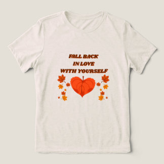 T-shirt En Tri-matière Retomber en amour Cœur de citrouille d'avoine pour