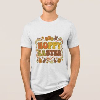 T-shirt En Tri-matière Retro 70s Hoppy Easter Typography Vintage