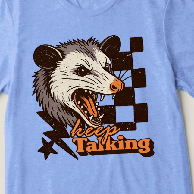 T-shirt En Tri-matière Retro Continue Talking Feral Possum : Animal sauva (This keep talking feral possum design brings bold edgy humor to your day!
)