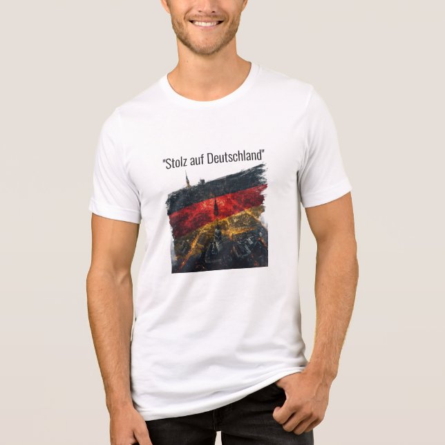 T-shirt En Tri-matière Retro Deutschland Skyline (Recto)