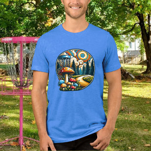 T-shirt En Tri-matière Retro Disque Golf Psychedelic Ai Art