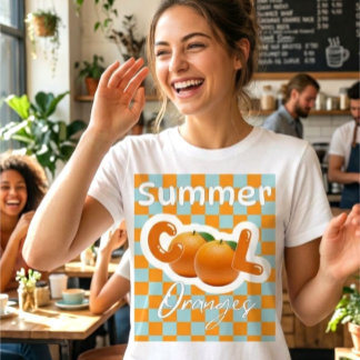 T-shirt En Tri-matière Rétro Été Orange Juteux Vacances