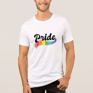 T-shirt En Tri-matière Rétro Gay Pride Arc-en-ciel Aquarelle LGBTQ Allié