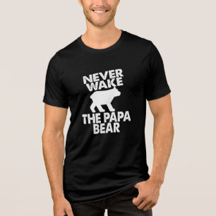 T-shirt En Tri-matière Réveille-toi papa ours papa anniversaire