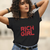 RICH GIRL Bold Red Typography