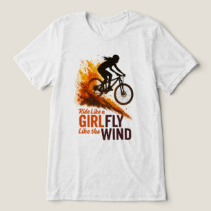 T-shirt En Tri-matière Ride Like a Girl – MTB Art Splash Vintage