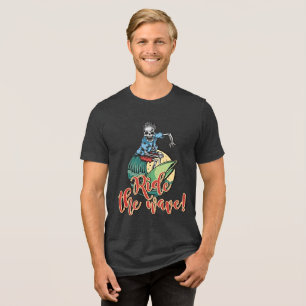 T-shirt En Tri-matière Ride the Wave - Surf rétro Skeleton Tee
