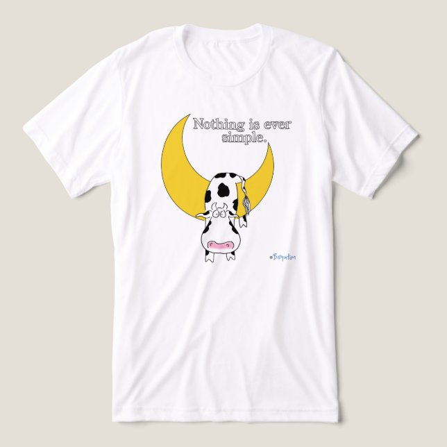T-shirt En Tri-matière RIEN N'EST JAMAIS SIMPLE par Sandra Boynton (Design Recto)