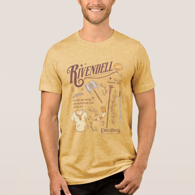 T-shirt En Tri-matière RIVENDELL™ Watercolor Collage Graphic (Recto)