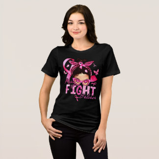 T-SHIRT EN TRI-MATIÈRE ROSE