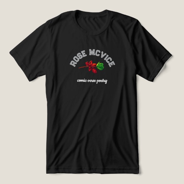 T-shirt En Tri-matière Rose McVice poète en verse comique #0 (Design Recto)