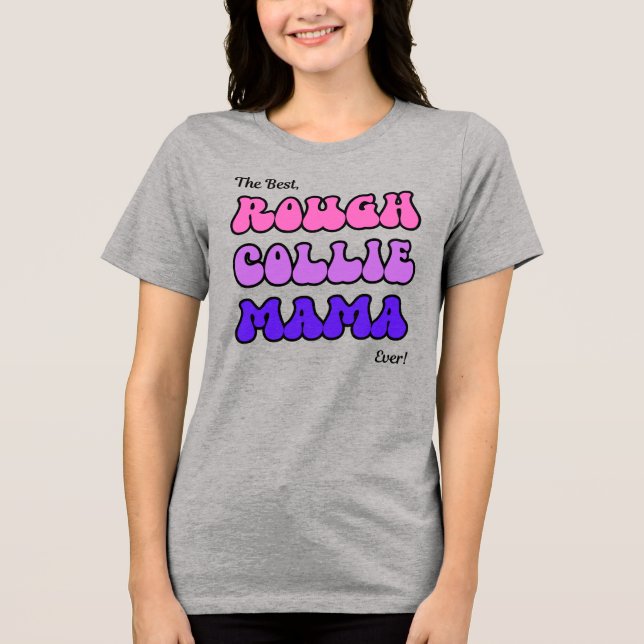 T-shirt En Tri-matière Rough Collie Mama (Recto)
