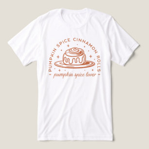 T-shirt En Tri-matière Rouleaux de cannelle à épices citrouilles