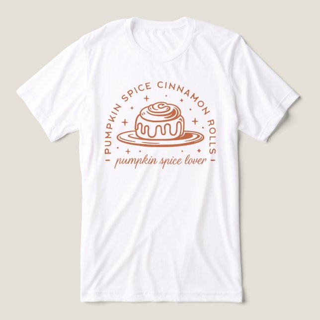 T-shirt En Tri-matière Rouleaux de cannelle à épices citrouilles (Design Recto)