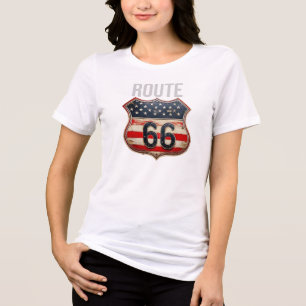 T-shirt En Tri-matière Route 66 de la rue principale pour les femmes
