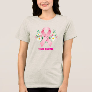 T-shirt En Tri-matière Ruban de sensibilisation au cancer du sein rose so