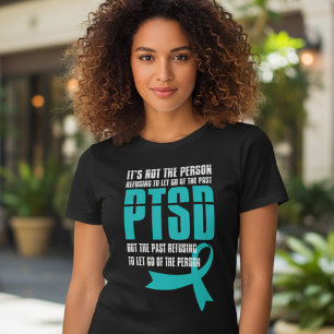 T-shirt En Tri-matière Ruban de sensibilisation au ruban sarcelle pour le
