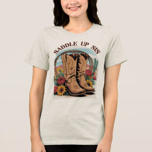 T-shirt En Tri-matière Saddup Sis - Cowgirl Western Citation T-Shir