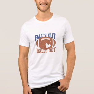 T-shirt En Tri-matière Saison de football d'automne Typographie Ballon de