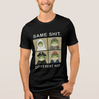 T-shirt En Tri-matière Same Stuff Different Hat Funny Political Frog