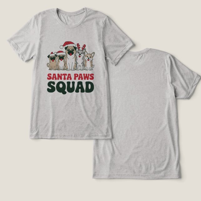 T-shirt En Tri-matière Santa Paws Squad Tee (Design Recto & Verso)