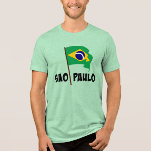 T-shirt En Tri-matière São Paulo, Drapeau du Brésil,