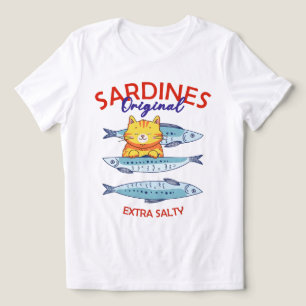 T-shirt En Tri-matière Sardines Originales Extra Salées Drôles Orange Mig
