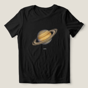 T-shirt En Tri-matière Saturne artistique avec anneaux vibrants