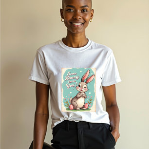 T-shirt En Tri-matière Saute Dans Mon Coeur : Un Petit Lapin T'Aime