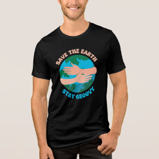 T-shirt En Tri-matière Sauvez la Terre Restez Super Chemise Retro Jour de