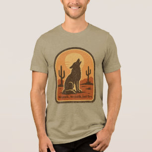 T-shirt En Tri-matière Scène du désert de Lone Wolf – “Pas de meute, pas