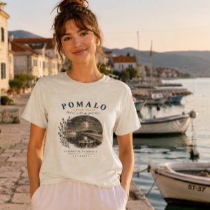 T-shirt En Tri-matière Scène vintage de la côte dalmate Pomalo